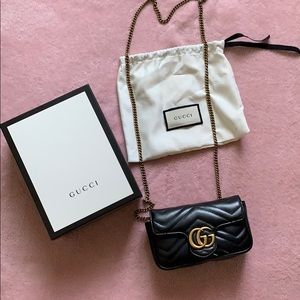 Gucci GG Marmont matelasse leather super mini bag